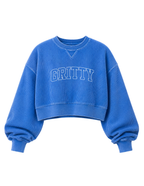 Gritty Cropped Corded Crew